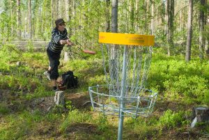 Frisbeegolf rata sappeella