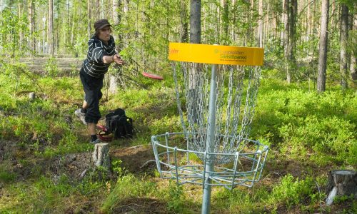 Frisbeegolf rata sappeella